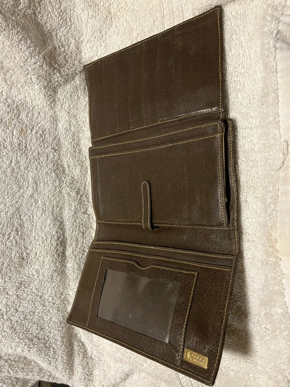 Gucci Beige & Brown GG Canvas Continental Wallet with Gold Logo - Picture 5 of 7